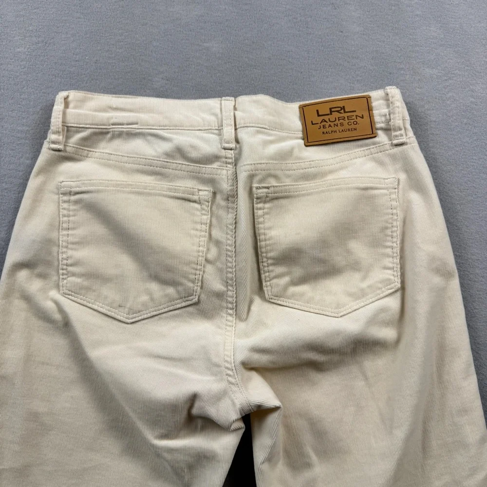 Lauren Ralph Lauren Pants Womens 4P White Premier Straight Corduroy Stretch RLL